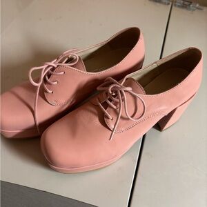 Intentionally Blank Platform Pink Women's Lace-Up Shoes